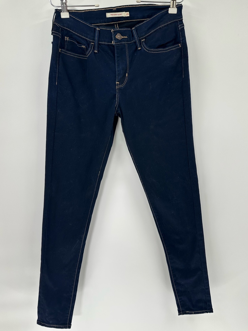Levi's Navy Dark Wash 710 Super Skinny Skinny Stretch Denim Jeans Sz 29